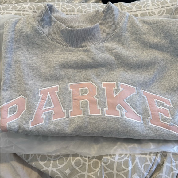 Parke Light Gray Sweatshirt with Miami Pink Lettering - Picture 6 of 7